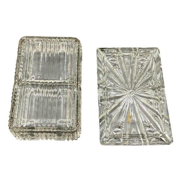 Vtg Rectangular Clear Glass Divided Trinket Dish With Lid 6.5"L x 4.5"W x 2"H - Picture 7 of 7